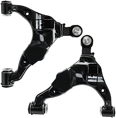 Image of Detroit Axle - 8pc Front End Control Arms Kit for 03-09 Lexus GX470 Toyota 4Runner, 07-09 FJ Cruiser, 4 Control Arms 2 Outer Tie Rod Ends 2 Sway Bars 2003 2004 2005 2006 2007 2008 2009 Replacement