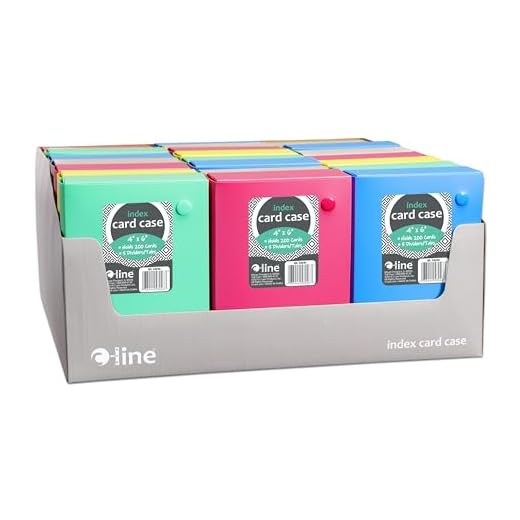 C-Line 58046 Index Card Case, Holds 200 4 x 6 Cards, Polypropylene, 1 Assorted Color