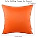 Thmyo 4-Pack 100% Cotton Comfortable Solid Decorative Throw Pillow Cases Fall Square Cushion Cover Pillowcases Sublimation Blank Halloween Thanksgiving DIY Throw Pillowcases(18x18inch/45x45cm,Orange)