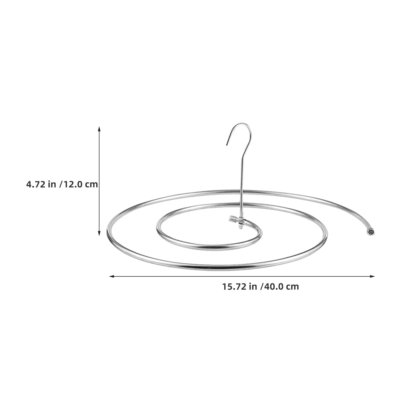 Set 3 Grucce a Spirale in Acciaio Inox 8mm per Lenzuola e Trapunte, Stendibiancheria Circolare Regolabile Salvaspazio per Interni ed Esterni Custodia Portatile