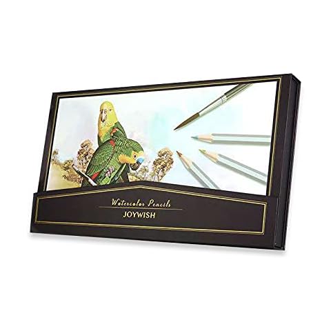 Professional colour pencil case, 72 watercolor crayons for children and adults, water-soluble crayon color lead for mixing, layering and watercolor painting Cover