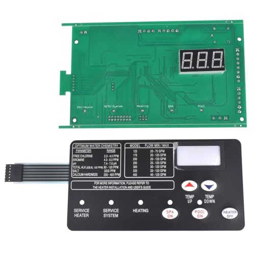 EVERDIJ 42002-0007S Control Board Kit with 472610Z Switch Pad 461105 Replacement Control Board Compatible for Pentair MasterTemp & Sta-Rite Max-E-Therm NA/LP Series Pool/Spa Heater Electrical Systems