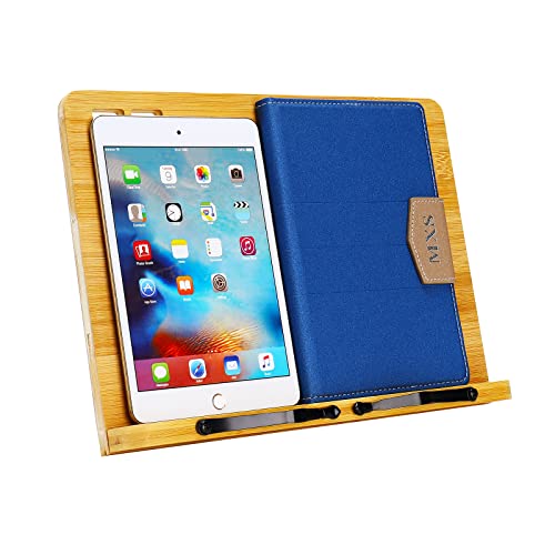 Megrez Bamboo Foldable Book Stand (13.2 X 9.4 Inch) Reading Frame Rest Holder Cookbook Stand/Tablet Pc Textbook/Music Document Stand/Desk Bookrest With Retro Hollow, Butterflies #TOP7