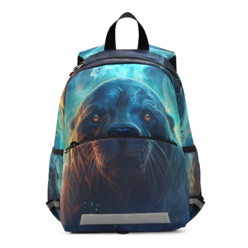 Sac scolaire lion de mer bleu cool pour les sorties des tout-petits