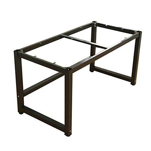 YXYXX patas industriales de mesa,Bastidores para mesa hierro Caballetes para tablero Patas de mesa Bricolaje,negro/Negro / 160×80×72cm