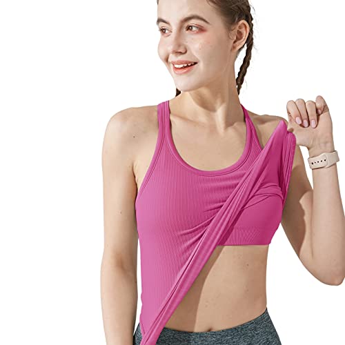 Image of sphinx cat Yoga Racerback Tank Top for Women with Built in Bra,Women's Padded Sports Bra Fitness Workout Running Shirts