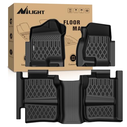 Image of Nilight TPE Floor Mats for Chevy Silverado GMC Sierra Extended Cab | Silverado GMC Sierra 1500 2500 3500 1999 2000 2001 2002 2003 2004 2005 2006 2007 (2007 Fit Classic Body Only)