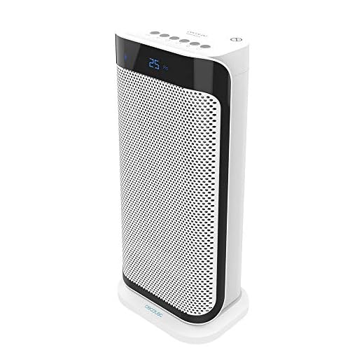 Cecotec Calefactor Cerámico Ready Warm 6600 Ceramic Style Smart. Potencia 2000 W, Pantalla LED frontal, 3 Modos de funcionamiento, Temporizador 8h, Oscilación, Mando a distancia