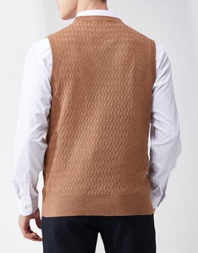Men's V-Neck Sleeveless Pullover Sweater Casual Argyle Sweater Vest2