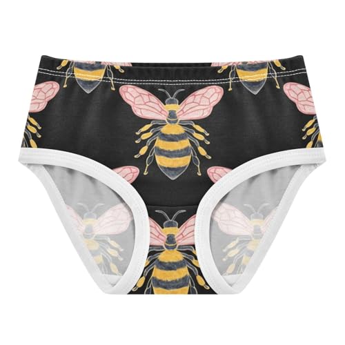 Cute Bees Black Girls Underwear Toddler 2t Cotton Little Girl Panties Artistic Underpants Briefs