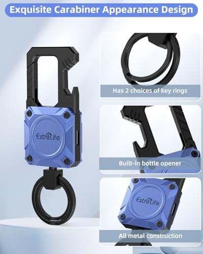 Image of ExtreLife Keychain, Works with Apple Find My, Bottle Opener, Carabiner Car Key Chains with Gps Tracker
