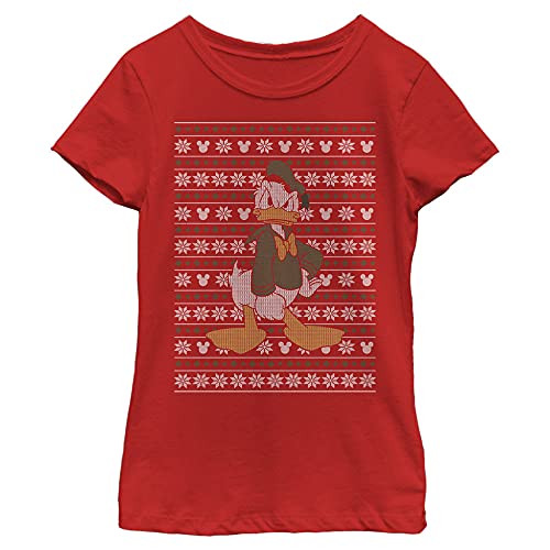 Disney Characters Donald Sweater Girl's Solid Crew Tee