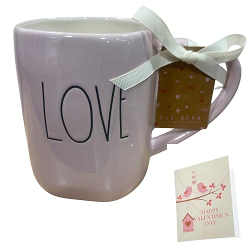 Taza de cerámica rosa 16 oz con asa en forma de corazón miniatura 1