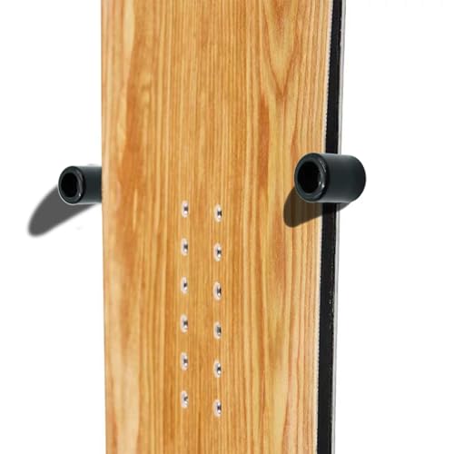 Abuchicano 4pcs Reusable Snowboard Hangers Storage Kit, Minimalist Floating Vertical Snowboard Wall Mount Rack, Black