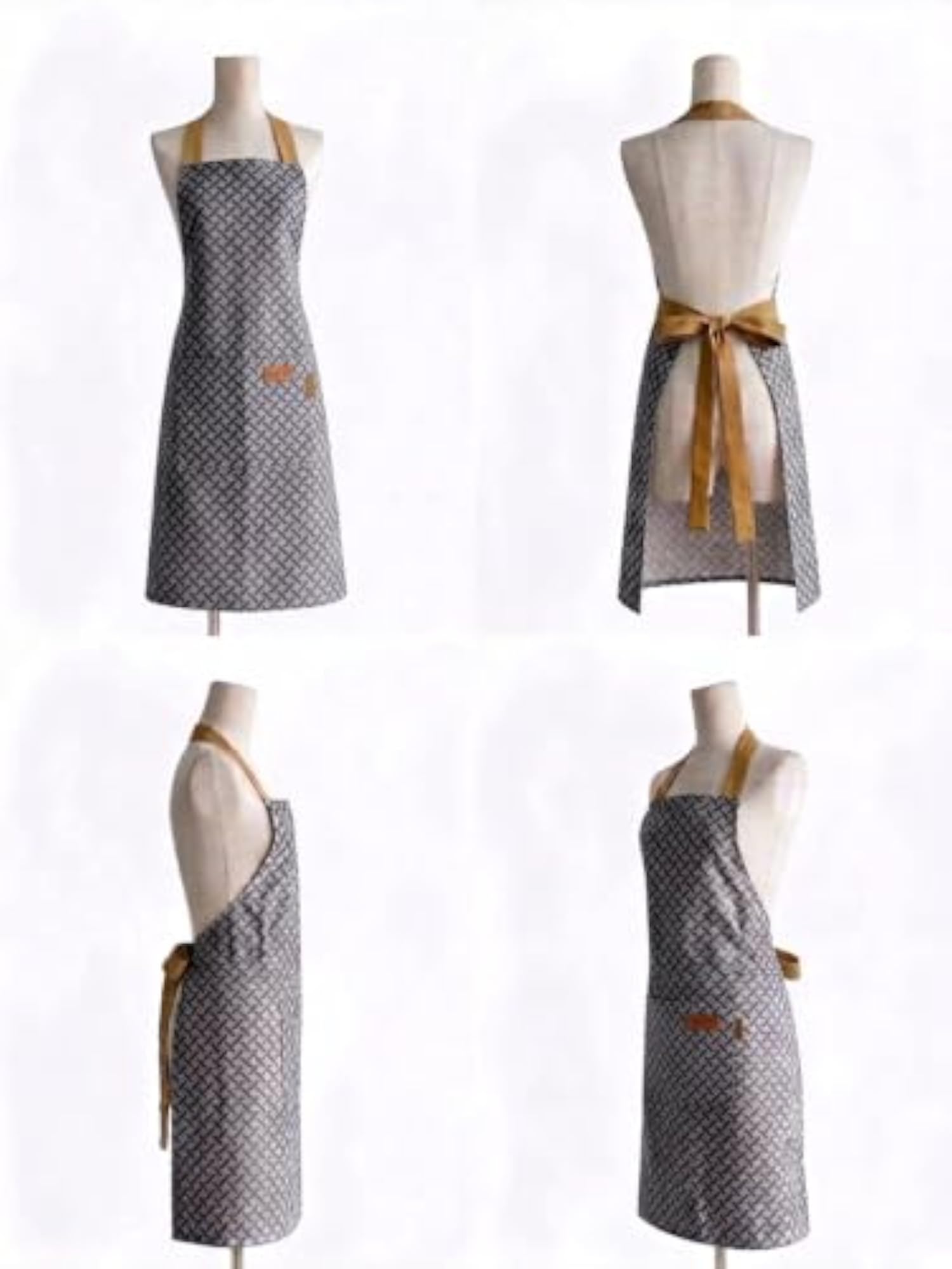 100% Cotton Kitchen Apron with Front Centre Pocket