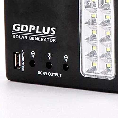 Luminaria Placa Solar Emergencia Lanterna Usb Carrega Celular 3 Lampadas