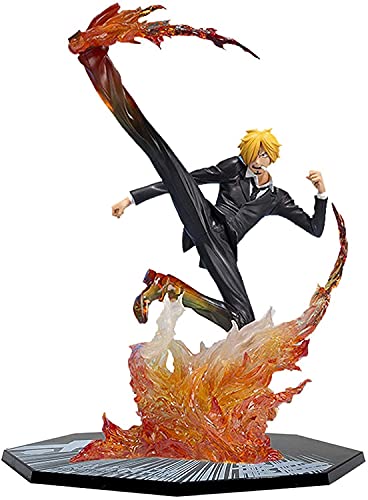 WSJYP One Piece Figurine Vinsmoke, Sanji Anime Figurine Diable Jambe Vinsmoke, Sanji PVC Figurine À Collectionner Statue Jouets Ornements 16cm Cover