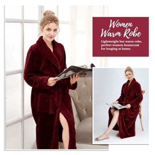 Image of Premium Long Robes for Women: Warm Super Plush Soft Fleece Bathrobes