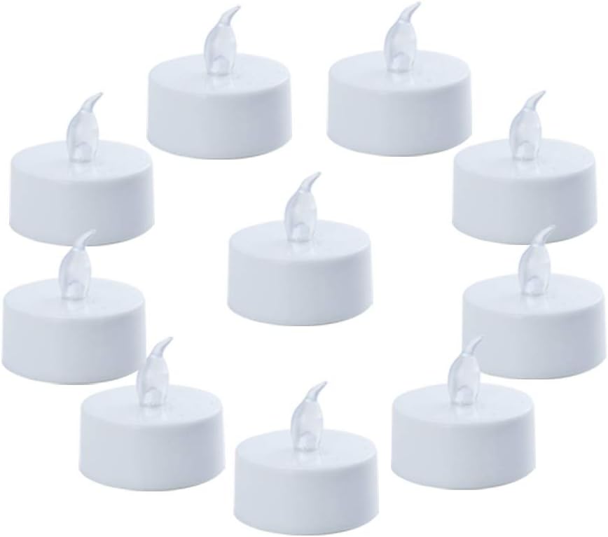 Tea Lights, Flameless LED Tea Lights Candles,Realistic Bright Flameless LED Tea Light Candles,Flickering Warm Yellow , Battery Operated Fake Candles, Unscented Tealights, Pack of 24