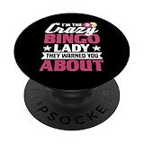 Je suis la folle dame du bingo qui joue au bingo PopSockets PopGrip Interchangeable