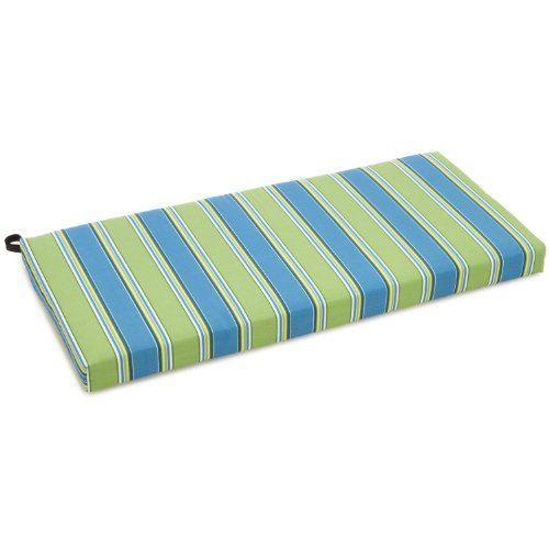 Blazing Needles Patterned Outdoor Spun Polyester Loveseat Cushion, 40" Wide, Haliwell Caribbean
