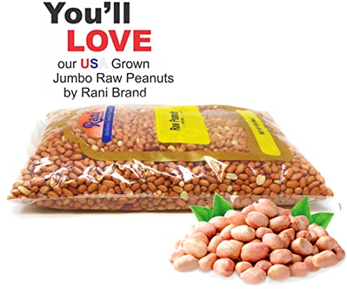 Rani Peanuts, Raw Whole With Skin (Uncooked, Unsalted) 14Oz (400G) ~ All Natural | Vegan | Gluten Friendly | Fresh Product Of Usa ~ Spanish Grade Groundnut/Red-Skin #TOP3