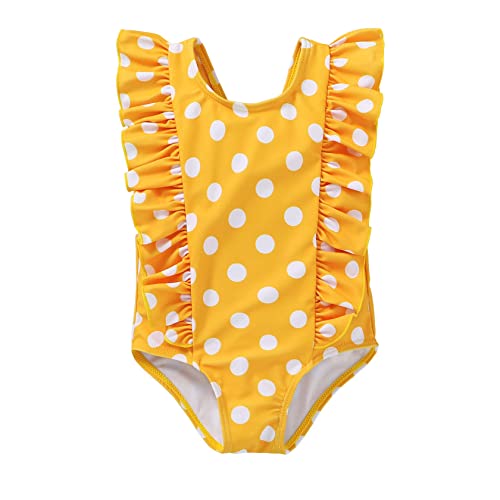 Image of Newborn Baby Girl Ruffle Swimsuit Infant Toddler One Piece Floral Bikini Beach Bathing Swimwear Set