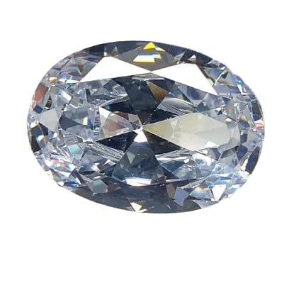 Circonita blanca natural de calidad AA++ en forma ovalada gema Jarkan rara de 8.25 ratti
