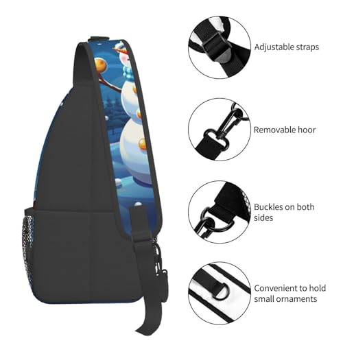 Bolso cruzado para hombre tipo mochila diagonal negro miniatura 5