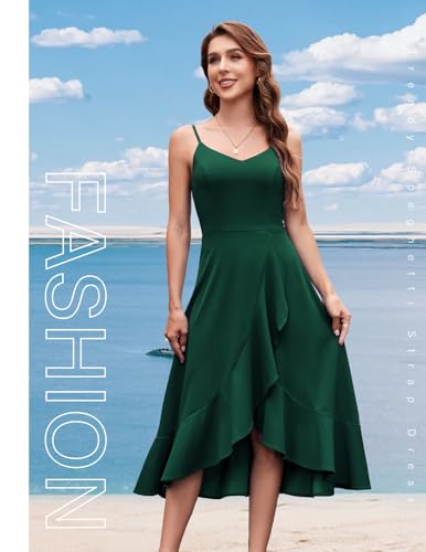 Image of DRESSTELLS Women's Cocktail Dresses, Formal Wedding Guest Graduation Party High Low Dress