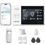 Alarmanlage Haus WLAN + 4G ohne Monatsgebühr, 4,3' Touchscreen, App-Steuerung mit SMS & Batteriewarnung – Sicherheitssystem für Haus & Alarmanlage Wohnung, Alexa kompatibel (Lot de 8 Articles)