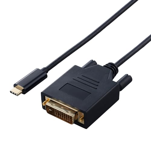 エレコム usb c 変換ケーブル 1m Type-C to DVI 24pin 1920×1080px/60Hz マルチディスプレイ ミラーリング 【iPhone MacBook iPad Android 等に対応】 ブラック CAC-CDVI10BK2