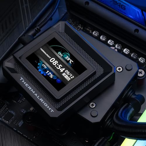 Image of Thermalright FW 360 SE ARGB Black-AIO CPU Liquid Cooler,IPS LCD Screen with 320x240 Resolution,for AM4 /AM5,Intel LGA1700 /1851,2-inch Magnet-Absorbent LCD Screen for Images-Black,PC CPU Water Cooler
