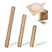 Produktbild LIANCHEN 3 Stück Nudelrolle Holzteigroller Teigroller Buchenholz Massivholz Nudelholz Buchenholz Nudelholz Teigroller Holz Mit Scale Design für Pasta Fondant Gebäck Kekse Pizza und Teig (30/25/16cm)