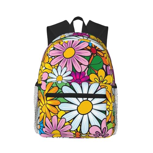 Sac à dos voyage décontracté fleuri pour sorties et escapades