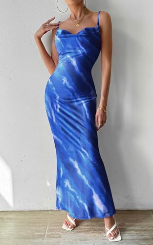 Image of PRETTYGARDEN Women's 2026 Summer Floral Spaghetti Strap Maxi Dress Stretch Sexy Bodycon Dress Backless Slip Long Dresses
