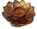 Bellaa 21732 Lotus Incense Cone Burner Votive Tlight Candle Holder 4 inch Brown