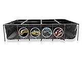 BOSWELL Aquarium Pool Pond with Transparent Clear Viewing Panel and Drain Valve, PVC Canvas with Steel Frame for | Ponds | Fish Tank | Koi | Goldfish | Display Show Tank (750 Gal-Black)