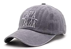 Papa Bear Embroidered Grey