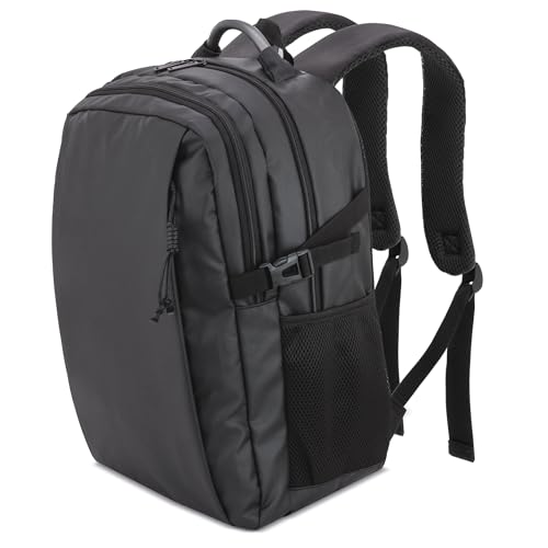 Genérico Mochila Gran Tamaño con Compartimento Acolchado para Portátil 17 Pulgadas, Refuerzo Lumbar, Tirantes Acolchados, Múltiples Compartimentos, Gris, Poliéster