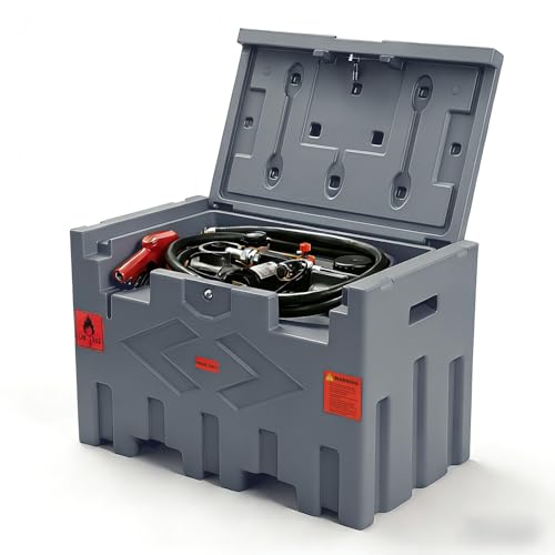 Portable 50 Gallon Fuel Tank with Pump for...