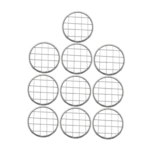 CIYODO Flower Frog for Jar Lid 10pcs Stainless Steel Grids for Beautiful Arrangements
