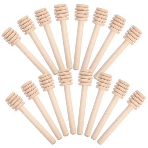 GRIRIW Honey Stirrer Pcs Wooden Honey Dippers Groove Design Easy to Clean Reuse Great for Tea Parties Travel