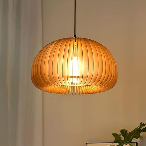 Okelly 和風レトロシャンデリアシンプル南瓜灯芸術灯和室照明 照明器具 レストラン/寝室/ベランダ/書斎/リビング E27電球ウォームアップ (30CM)