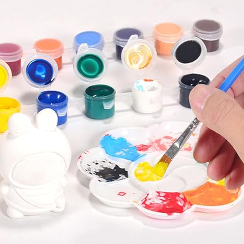 Image of SUPER TOY Activities DIY Mould and Paint Craft kit, Paint Your Own Doll Painting Kit Plaster Figurine Set with Pigments Palette & Mold Art & Craft Set - Educational Toy for 3-12+ Year Old Boys and Girls