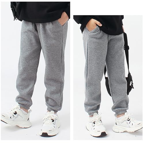 Sweatpants for Boys Girls Kids Unisex Basic Solid Jogger Pants Elastic Waist Casual Sweat Pants with Back Pocket3