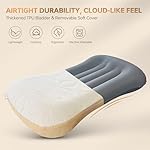Inflatable Camping Travel Pillow, Lightweight Backpacking & Hiking Pillow with Removable Cover, Washable for Neck Lumbar Support - Image 4