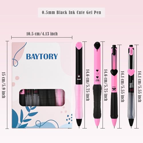 Stylos gel cœur pour journal intime et organisation de bureau créative