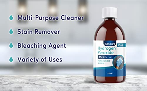 Monicare Hydrogen Peroxide 3% -250ml, 10 Vols, Clear - Image 5