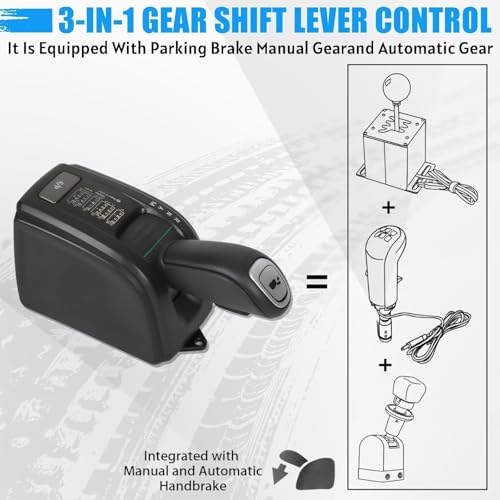RYLNOK 3-in-1 Handbrake&Automatic&Manual Transmission Gear Shift for PC USB for ETS 2 European/American Truck SIM Racing ATS CTS Fit for Logitech G923 G29 G27 G25 and T-GT II T300 T500 by RYLNOK - Image 2